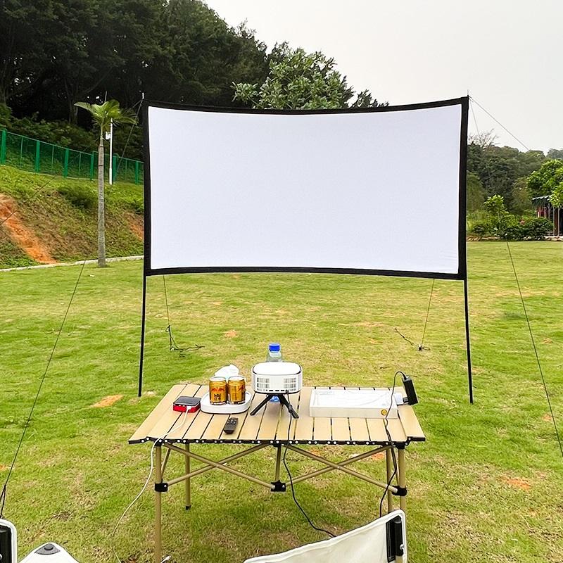 350LM Mini Projector Portable Home Cinema LED Pocket Projector 1080P Video Projector with Outdoor Screen for Camping