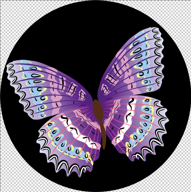 Purple Butterfly - Custom Glass Gobo Design D1-0064