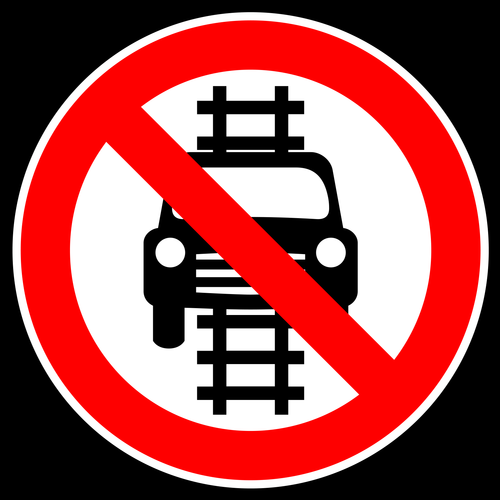 Custom Signs Gobo Railroad Traffic Signs Rail Sign No Motor Vehicles On Tracks