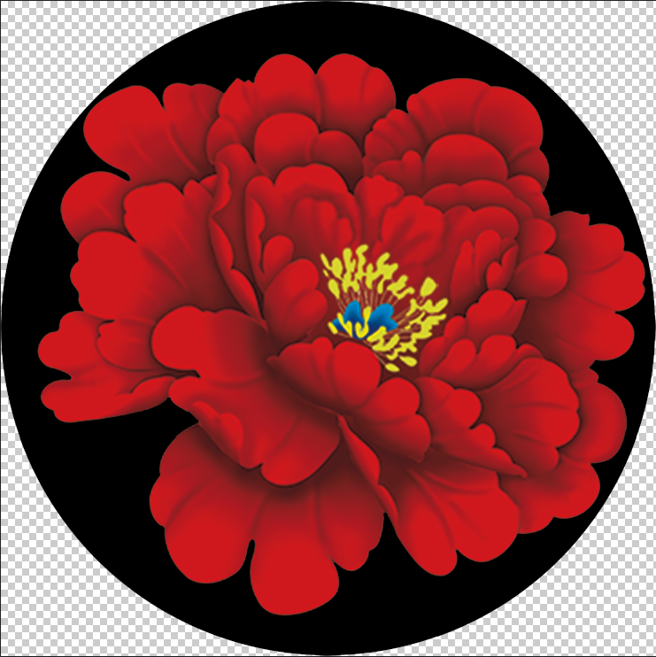 Red Peony: Gobo Impressions of the Flower Pattern A1-0001