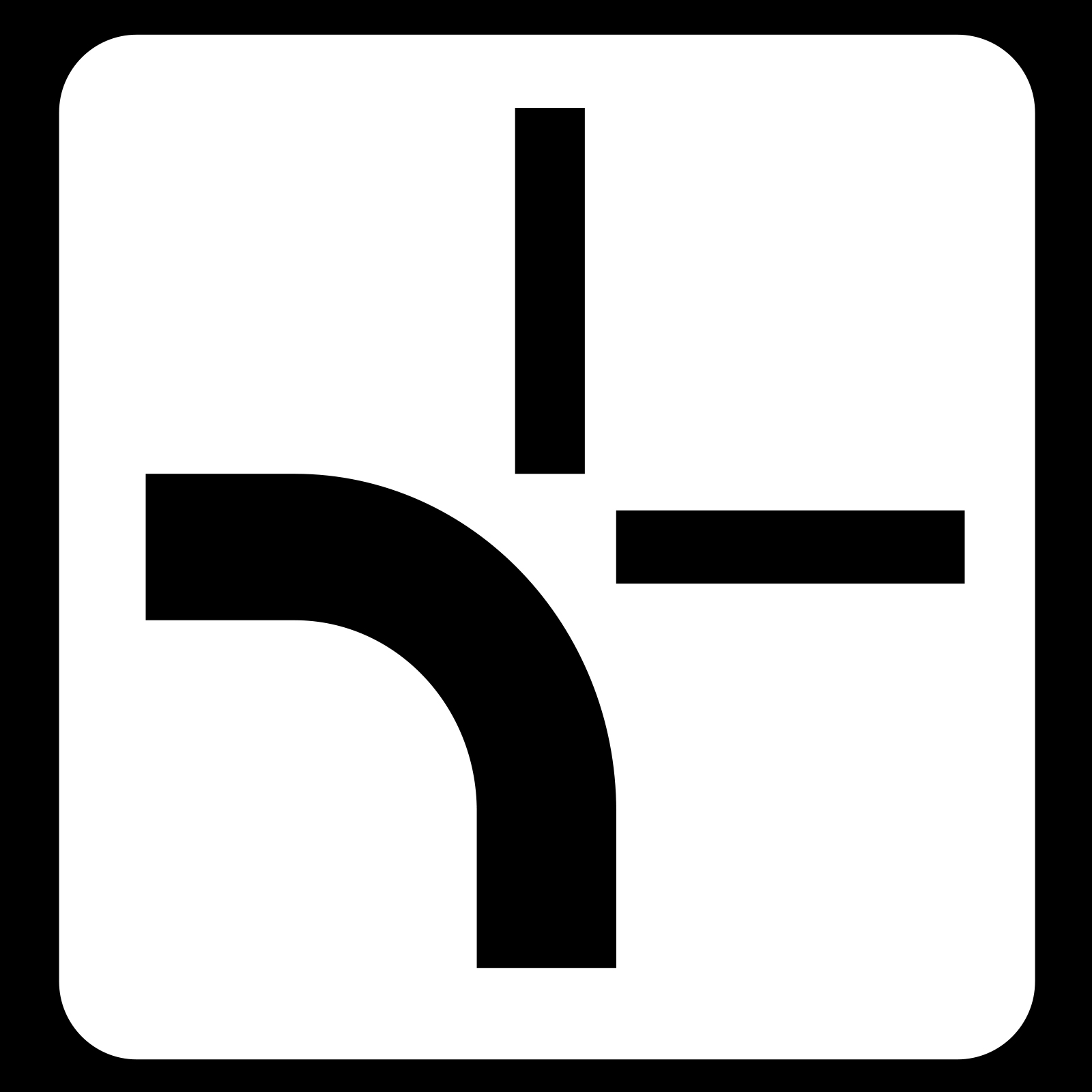 Custom Road Sign Gobo Traffic Sign Right-of-way Abbiegende Hauptstraße