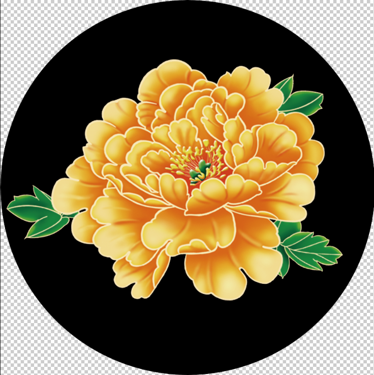 Yellow Peony: Gobo Impressions of the Flower Pattern A1-0005