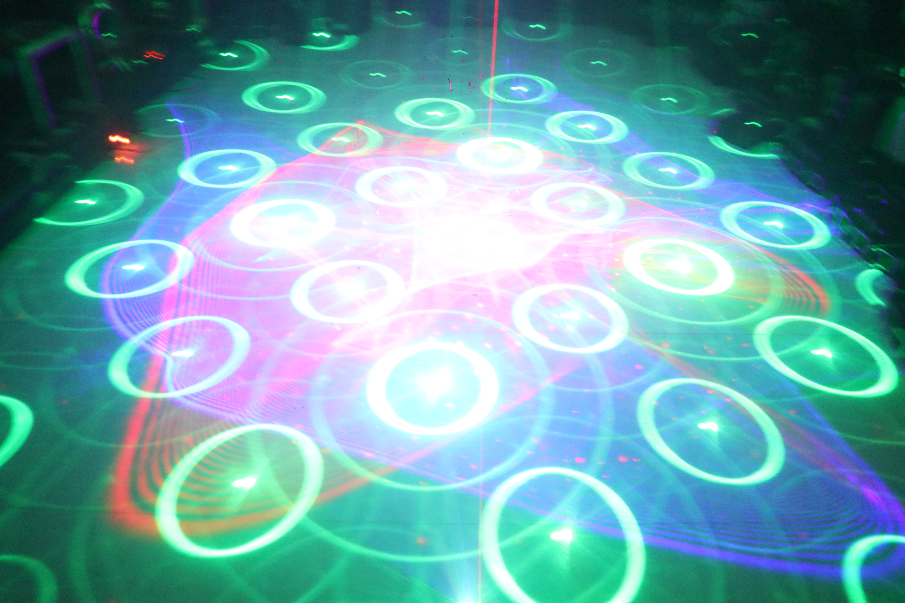 Quad-Hole Aurora DJ Laser: Versatile, DMX-Controlled with Powerful Output