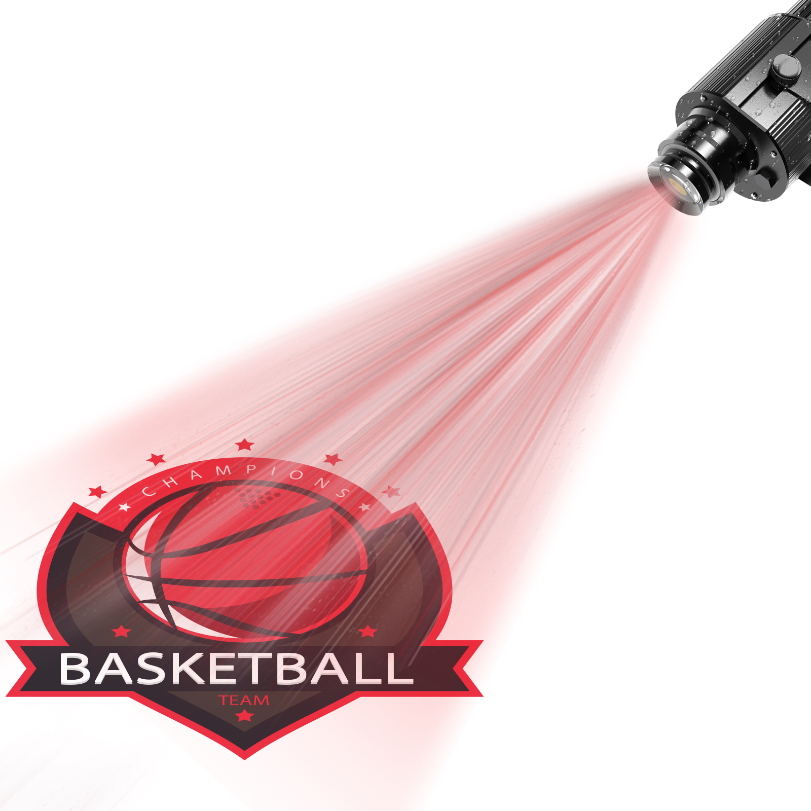 100W Waterproof LED Gobo Projector For Basketball Stadium Lighting with Complimentary Custom Glass Gobos-JINGYU OPTOELEC
