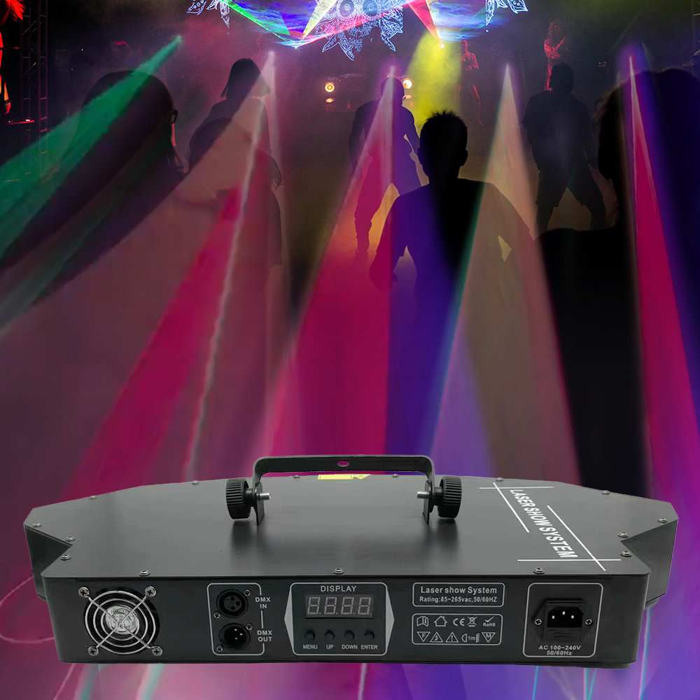 Factory Supply Full Color 6 Eye Fan Shaped Laser Light For Dj Night Clubs Party Pubs Bars