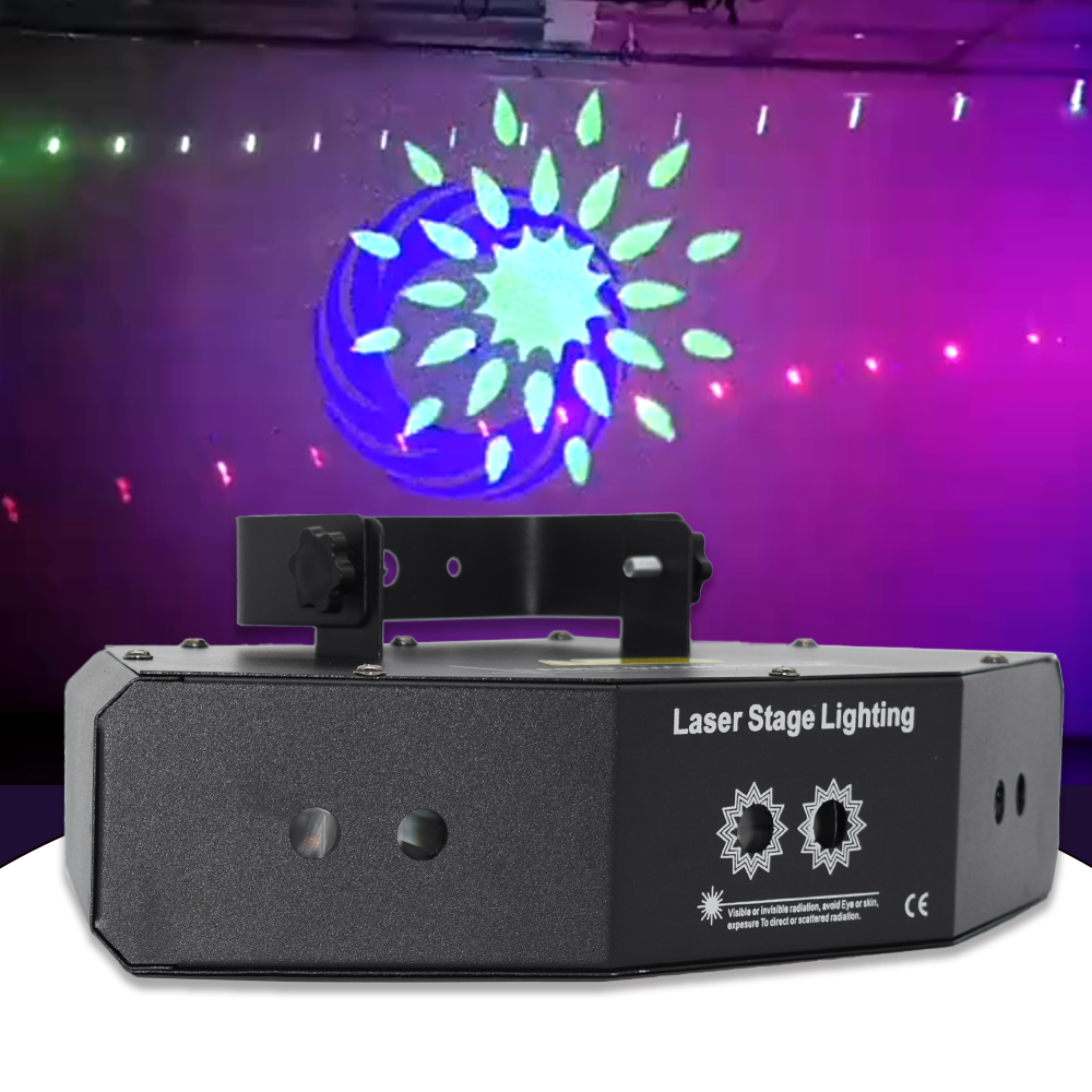 Wholesale Fan-Shaped 6-Eye Full Color RGB Pattern Laser Light DMX Stage Lighting Laser Lamp