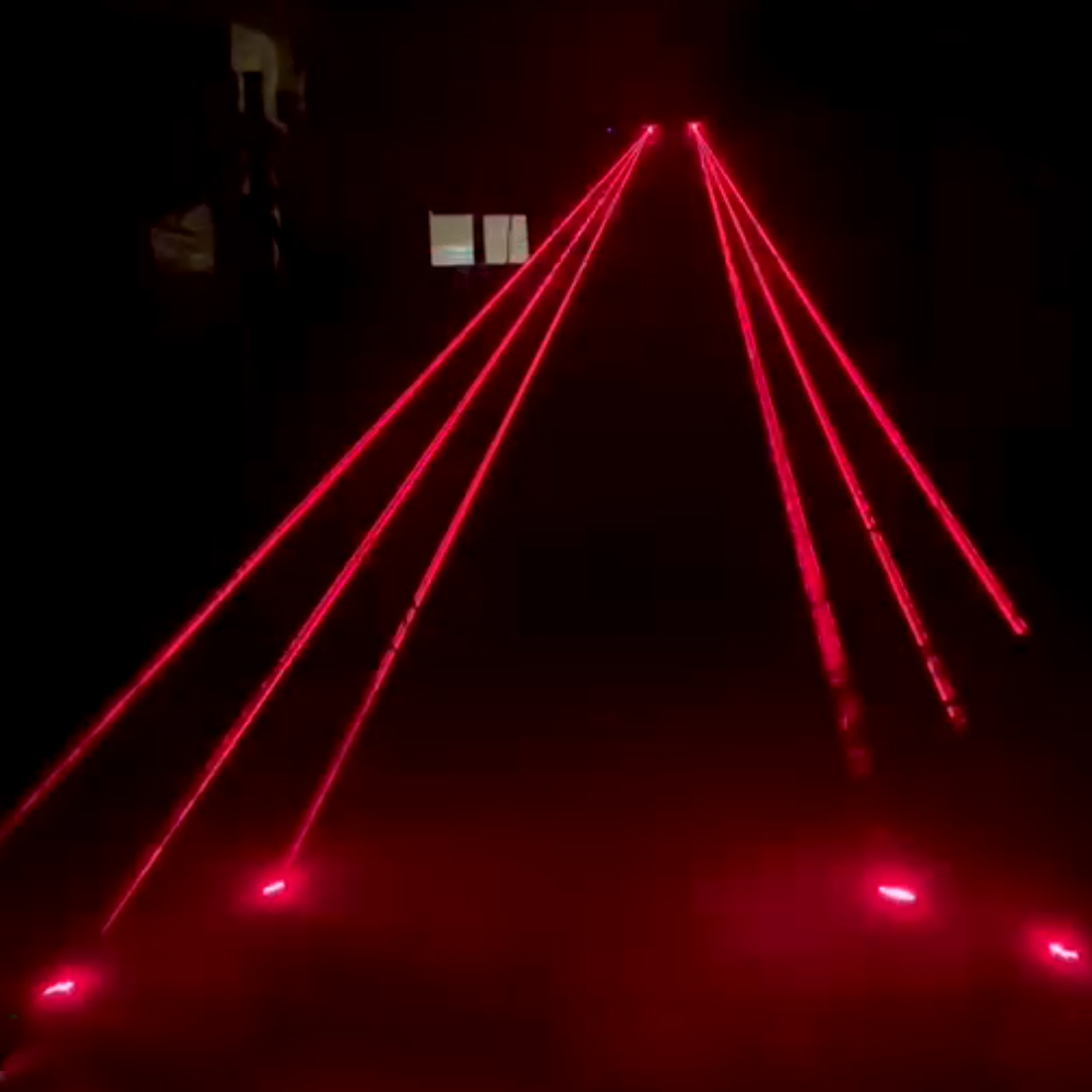 600mW Double Headed Full-color Light Bar RGB DJ Laser Light Stage Effect Lighting with Remote Controller