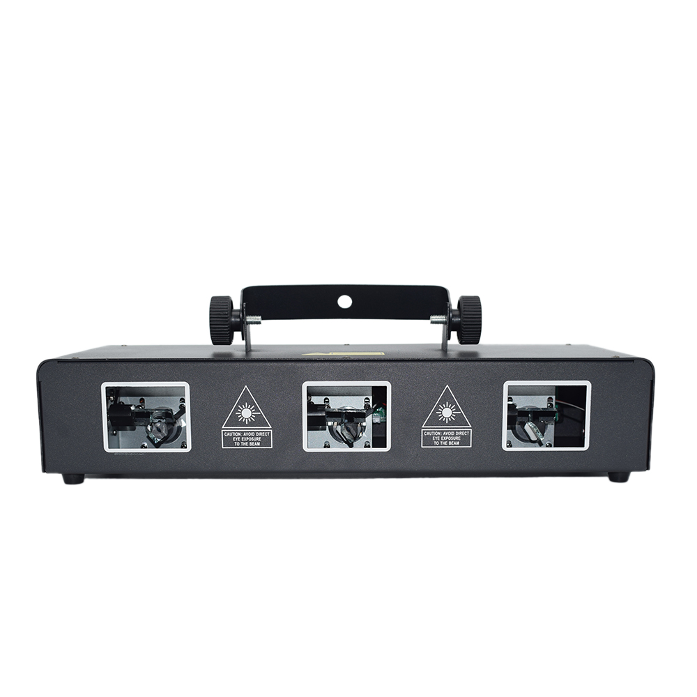 Professional LED Three-eye Rectangular Red Green Blue Laser Beam Lights DJ Bar Spotlights Flashing Laser Effect Stage Lights
