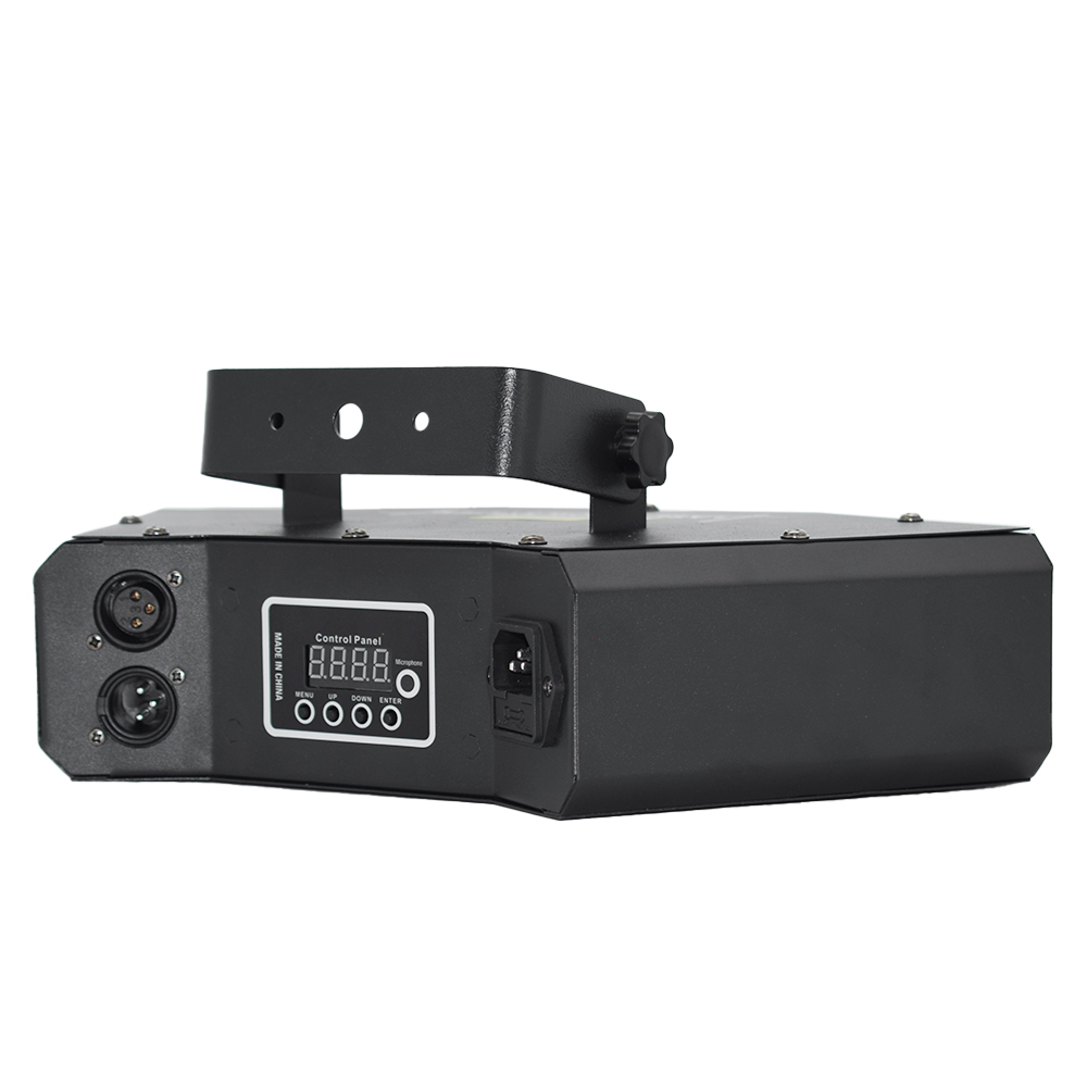 DJ Red Green Blue Color Lasers 3 Eyes Fan-shaped Laser Light DMX Sound Control Stage Lighting Projector for Disco Bar