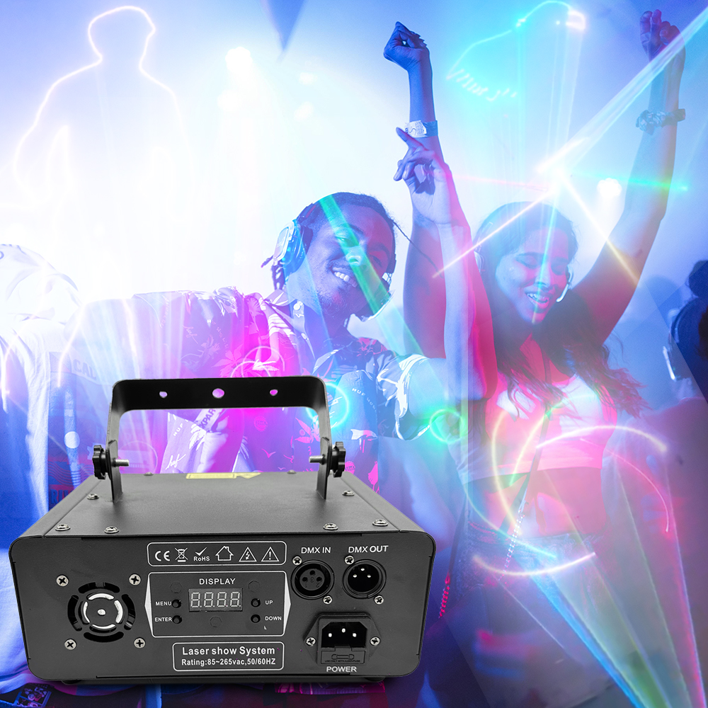 Enthralling 3W Full-Color Laser Lights - Dynamic, DIY Logo, CE Certified, Ideal for Events & Decor