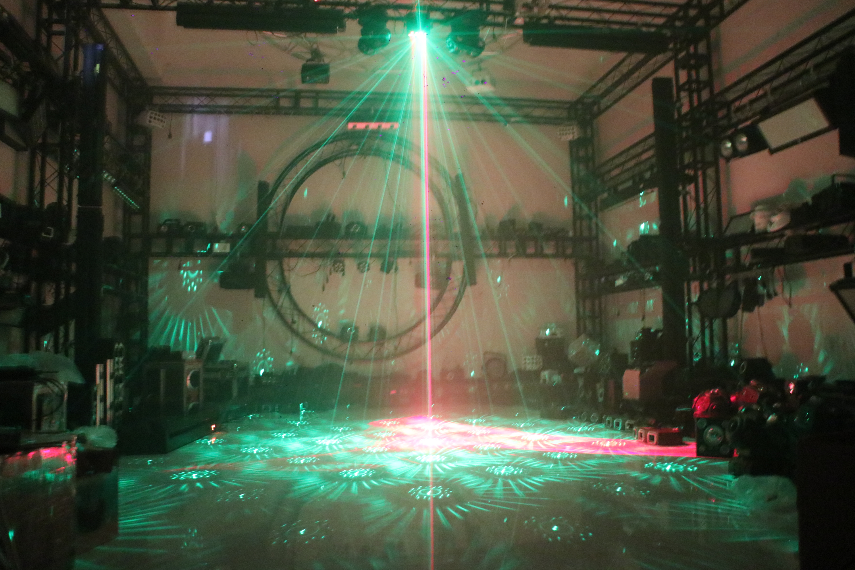 Quad-Hole Aurora DJ Laser: Versatile, DMX-Controlled with Powerful Output