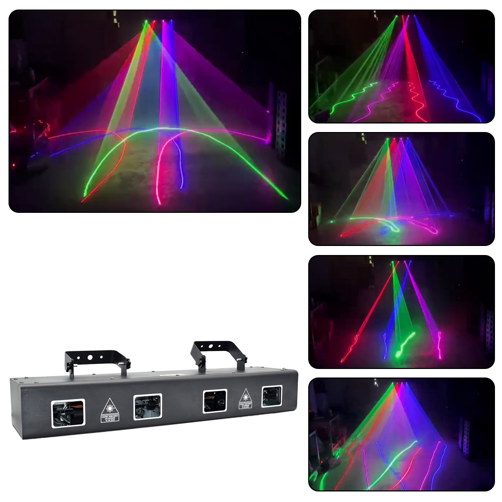 Professional 4 eyes Line Scanning Effect Laser Light Party Disco Beam Stage Lights