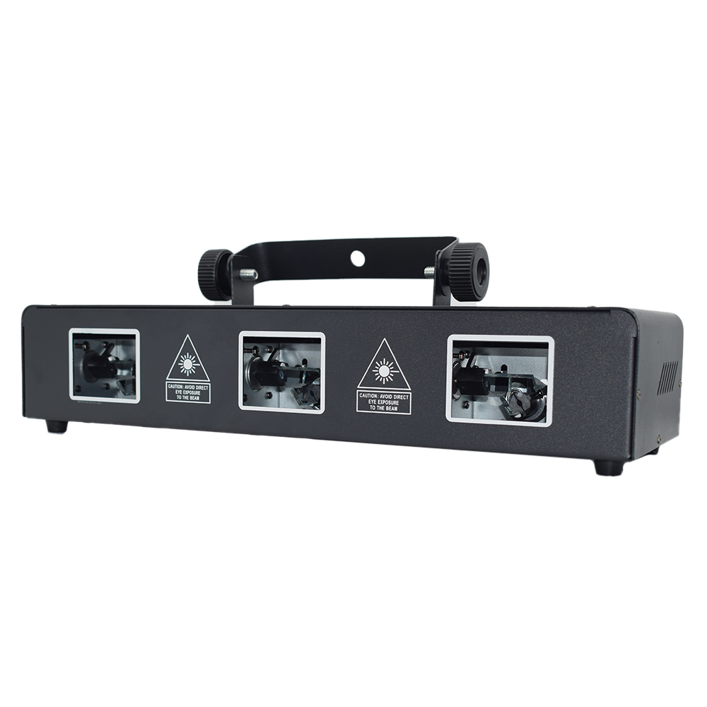 Professional LED Three-eye Rectangular Red Green Blue Laser Beam Lights DJ Bar Spotlights Flashing Laser Effect Stage Lights