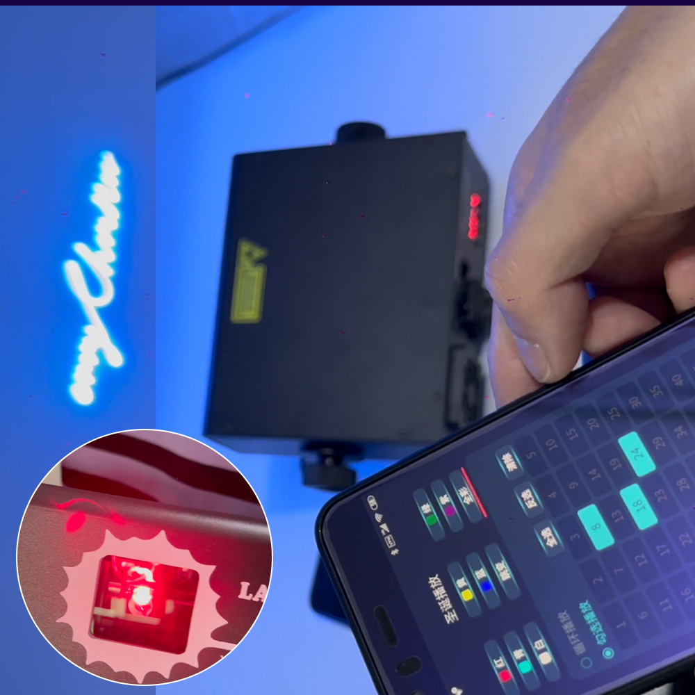 CE Certification 20w 500mw/2000mw Full Color Bluetooth APP Animated Laser Light-DIY Logo/Animation/