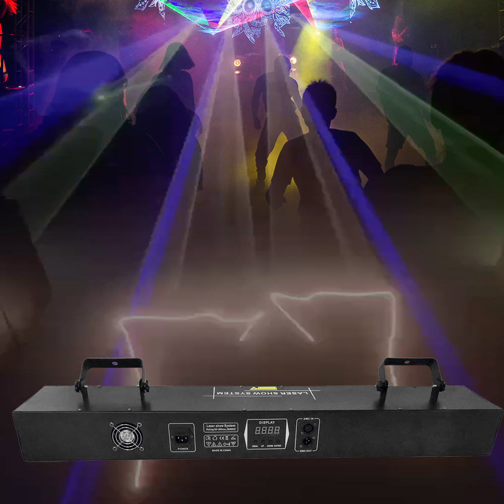 Full Color 6 Eye Long Line Laser Beam Light For Professional Stage Events Dj Night Clubs Party Pubs Bars
