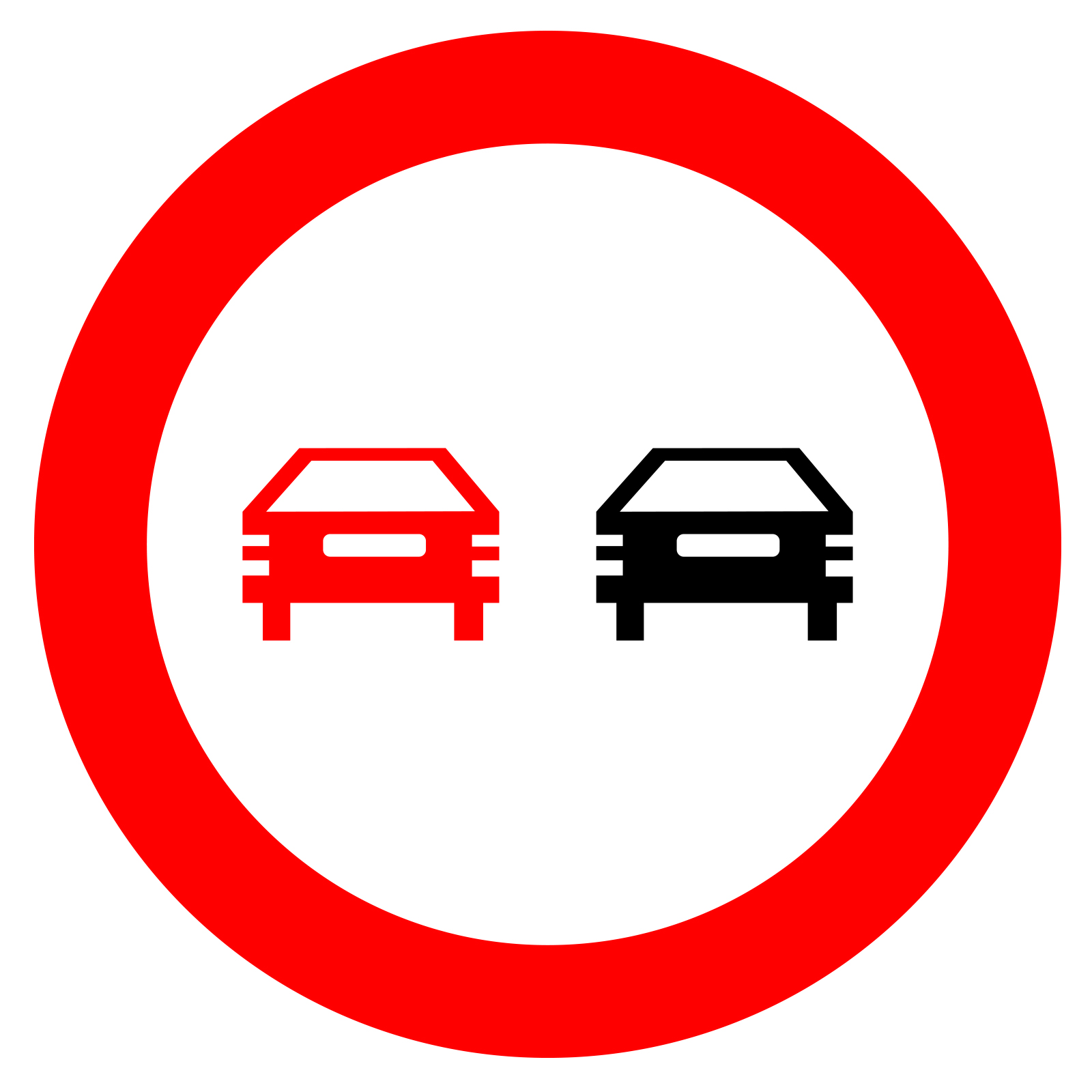 Custom Road Signs Glass Gobo No Overtaking Sign تابلو سبقت ممنوع