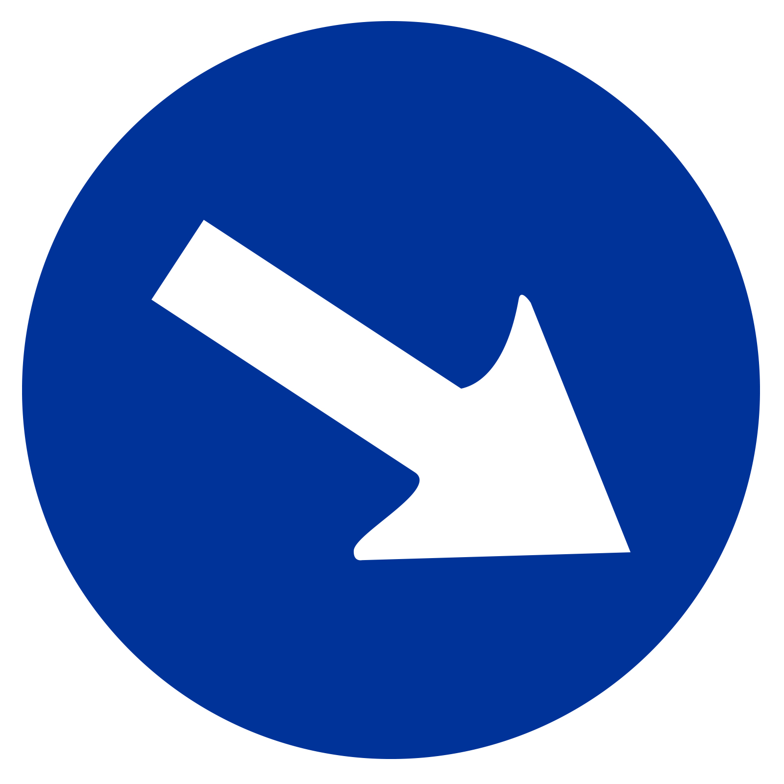 Custom Road Signs عبور از سمت راست مجاز است Overtaking From The Right Is Allowed