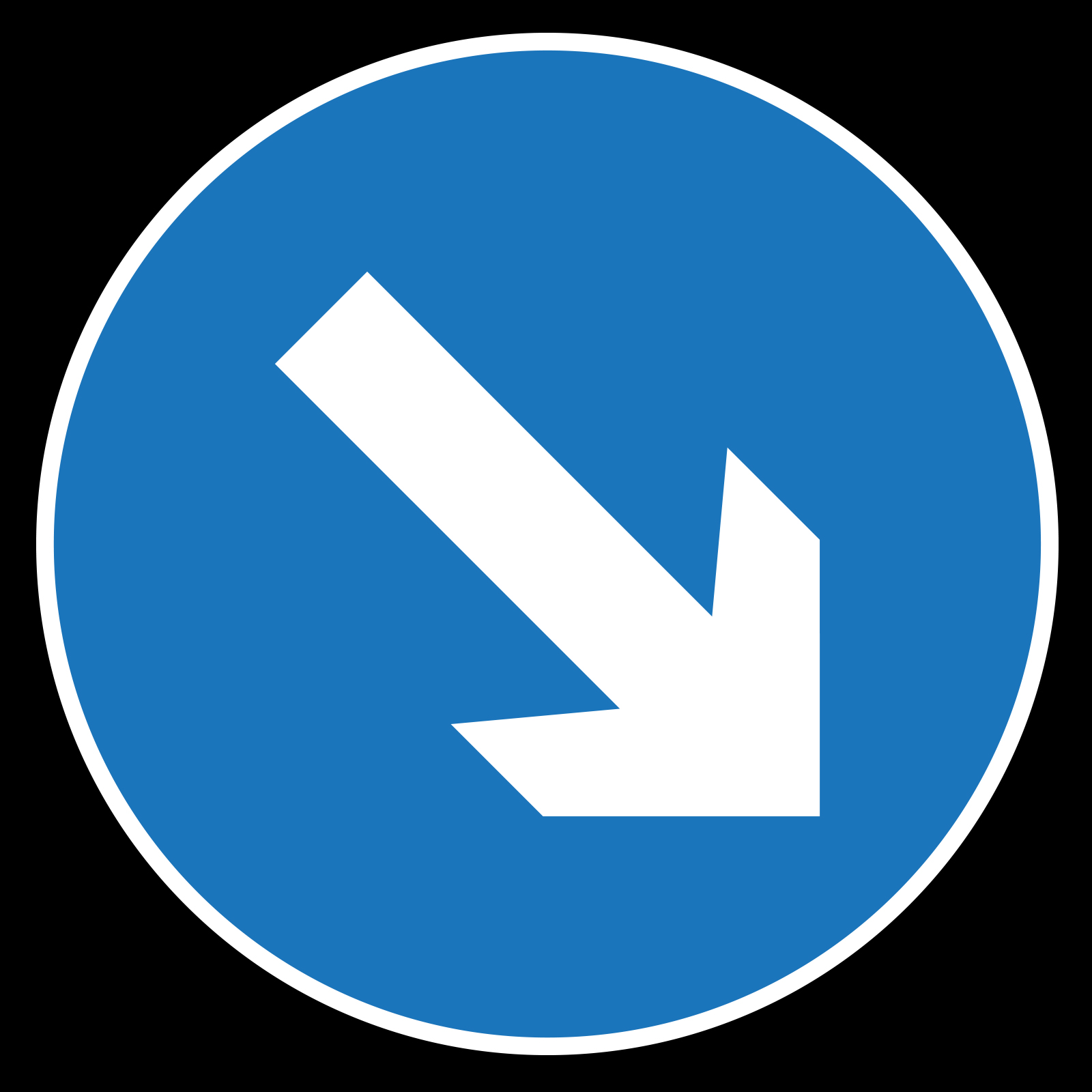 Custom Glass Gobo Road Signs Overtaking From The Right is Allowed عبور از سمت راست مجاز است