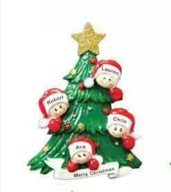 Christmas ornaments for a family