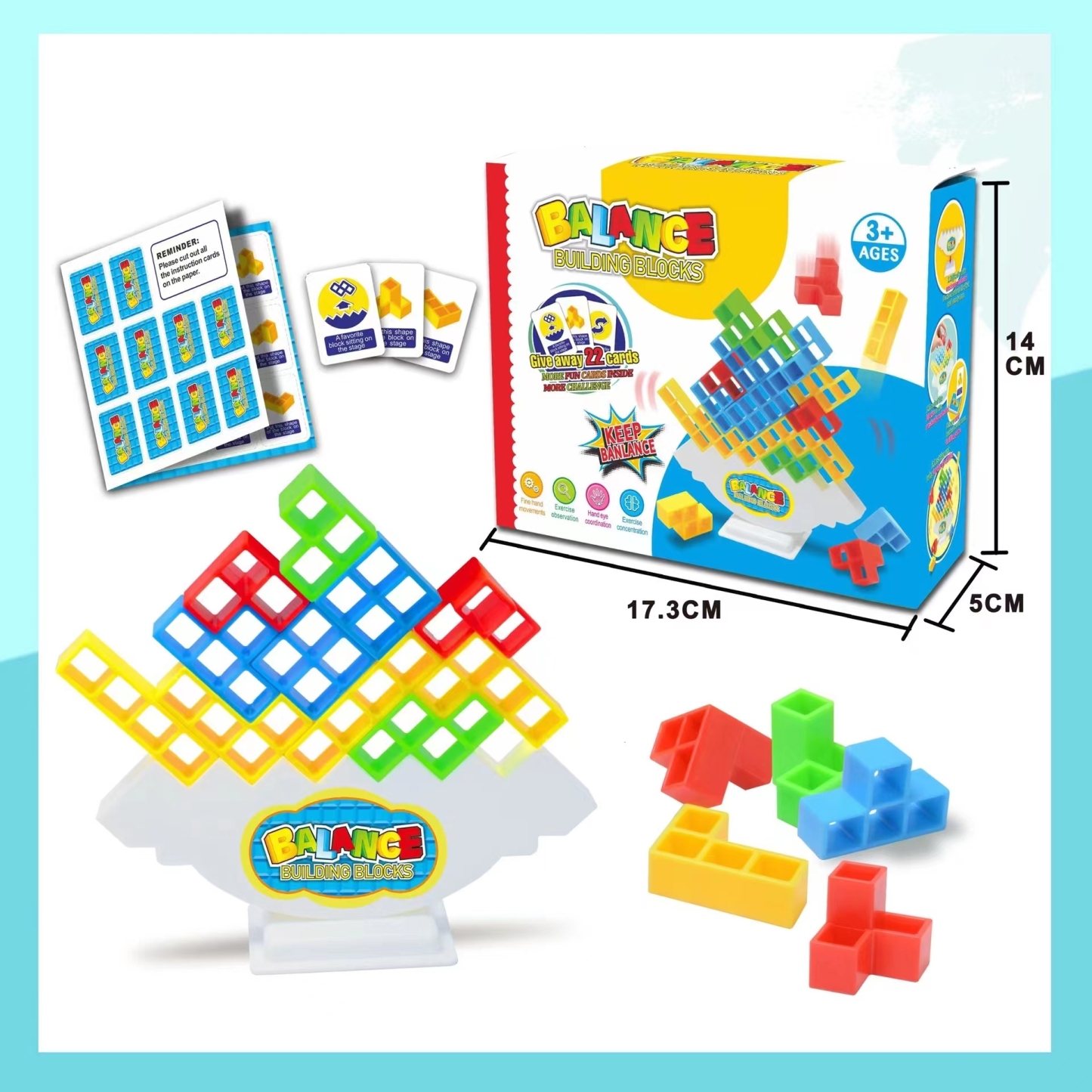 Balance Stacking Board Games Kids Adults Tower Block Toys For Family Parties