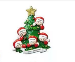 Christmas ornaments for a family