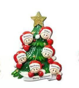 Christmas ornaments for a family