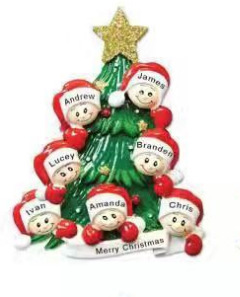 Christmas ornaments for a family