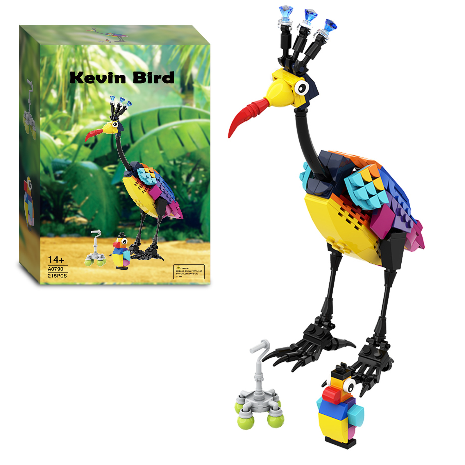 Up-Kevin Bird Building Blocks Model