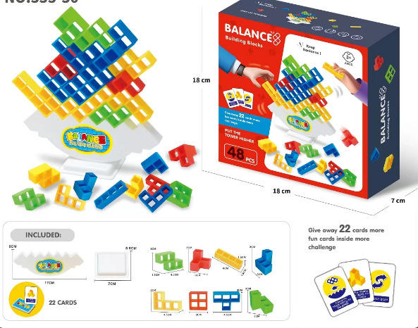 Balance Stacking Board Games Kids Adults Tower Block Toys For Family P