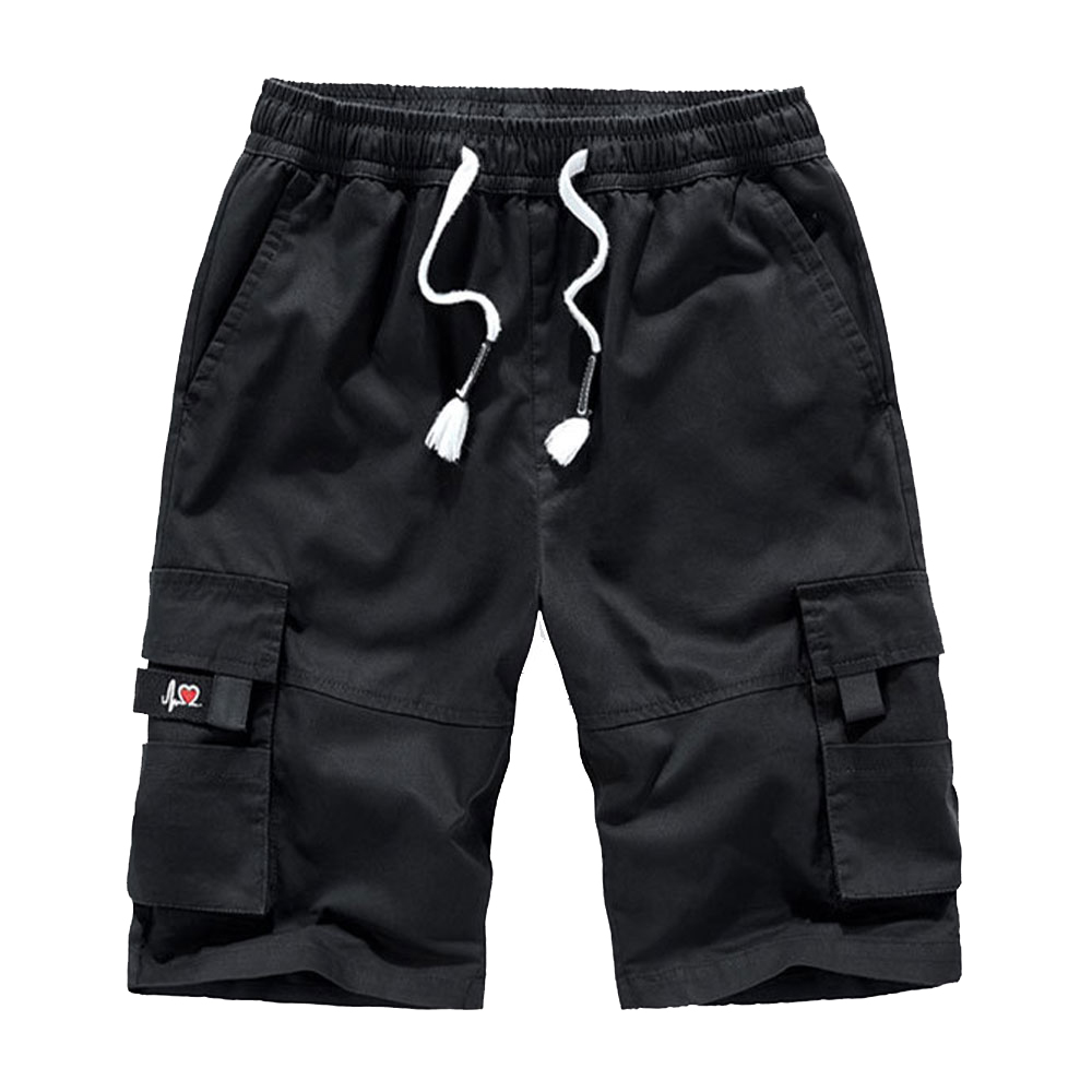 Hibote Lockere Cargo-Shorts für Herren mit mehreren Taschen
