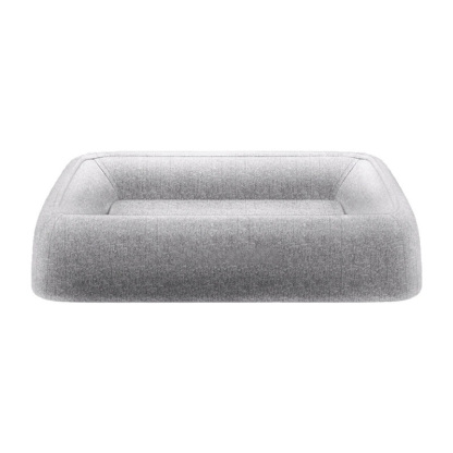Grey Soft Breathable Square Dog Bed