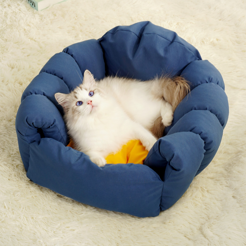 2-in-1 Versatile Warm Semi-enclosed Cat Bed