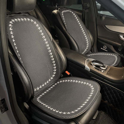 Deluxe Houndstooth Breathable Mesh Car Seat Cover Full Set
