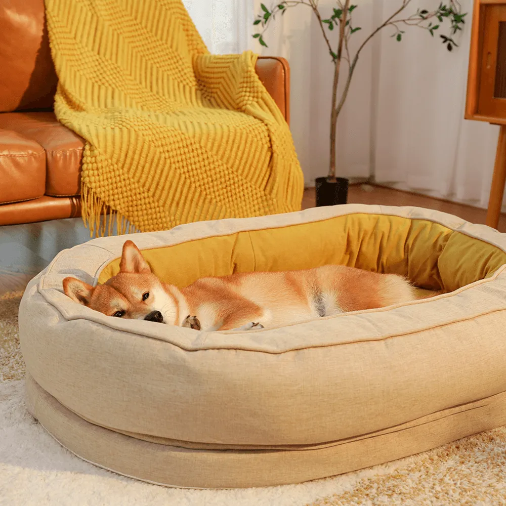 donut dog bed