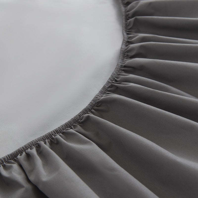 Classic Solid Brushed Double-Layer Waterproof Fitted Sheet Mattress Cover