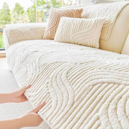 Modern Geometric Soft Plush Non-slip Furniture Protector Sofa Cover