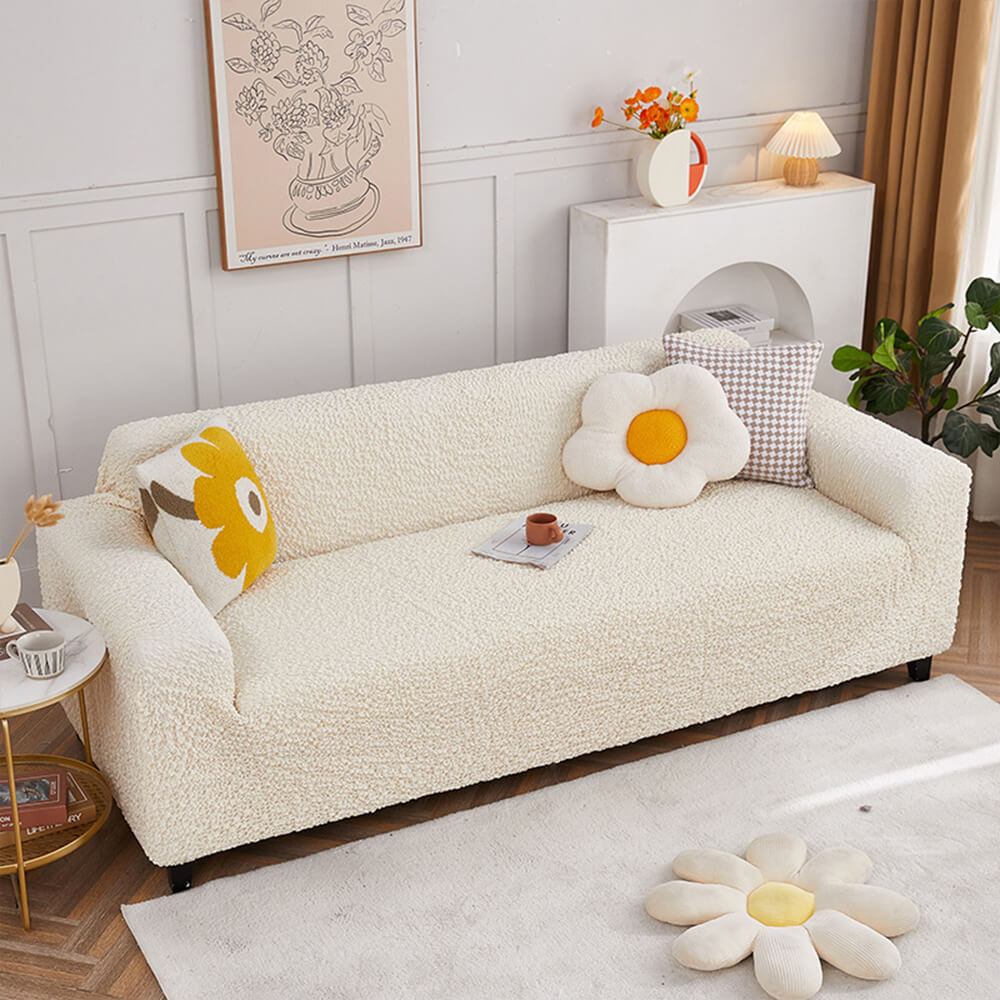 All-Season Cloud Bubble Textured Stretch Full-Cover Sofa Cover