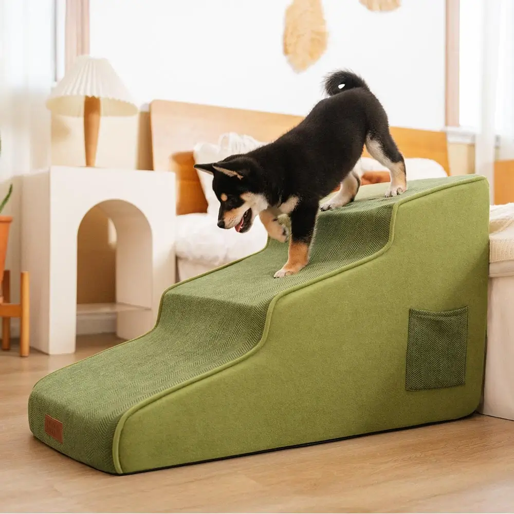 Chenille Extra Wide Non-Slip Removable Sponge Pet Steps - SafeRamp