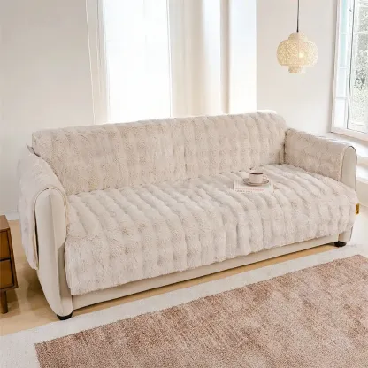 Water-resistant Fluffy Soft Furniture Protector Sofa Cover-EverDry