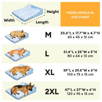 Extra Large Cooling Washable Rectangle Orthopaedic Dog Bed - Cooling Nap