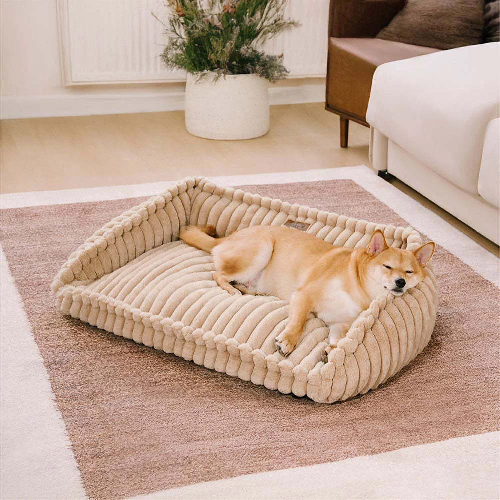 Plush Warmth Removable Orthopaedic Wedge Bolster Dog Sofa Bed - CosySlope