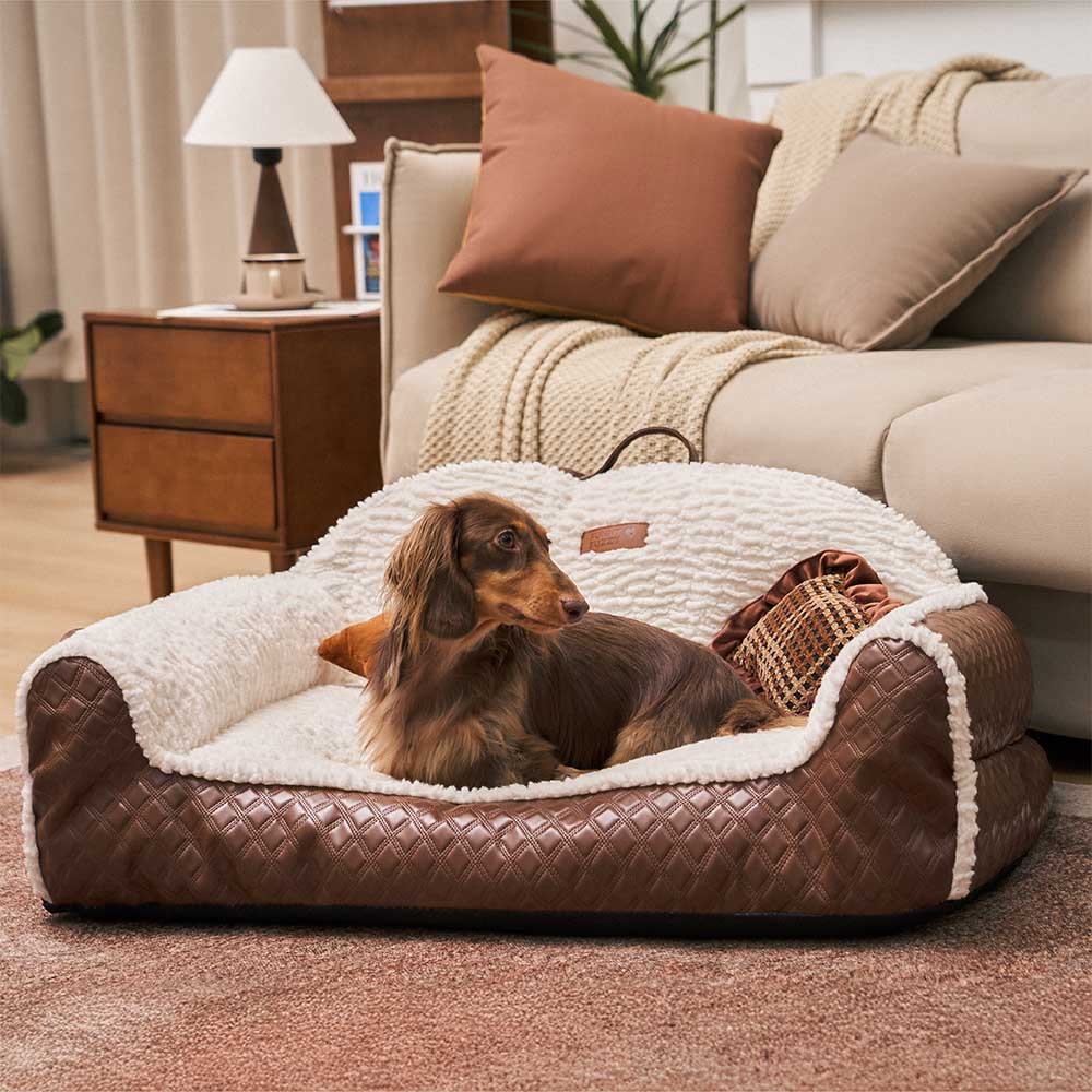 Classic Cosy Cushioning Pillow Bolster Dog Sofa Bed - Couch Potato