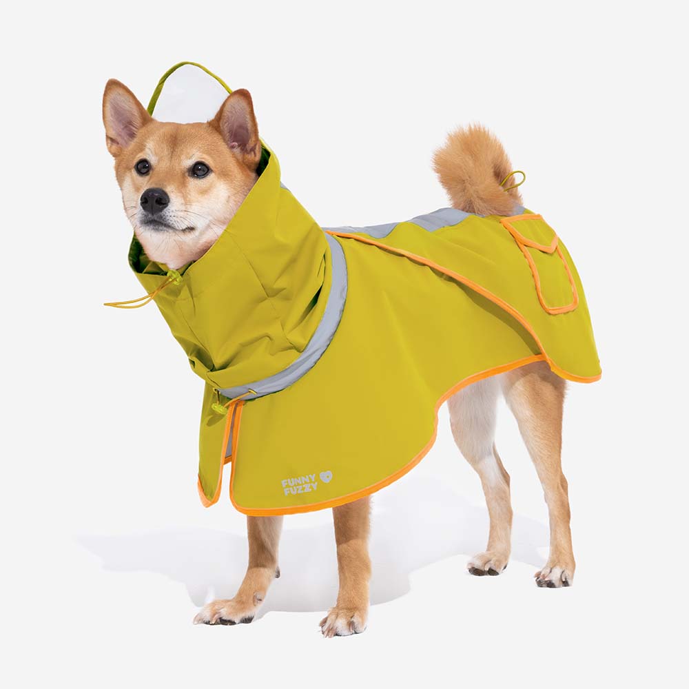 Adjustable Reflective Waterproof with Pocket Dog Human Matching Raincoat Stay Dry FunnyFuzzy