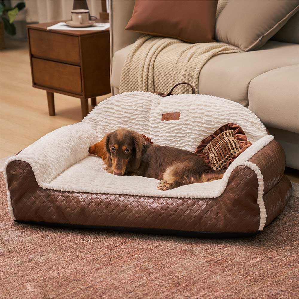 Classic Cosy Cushioning Pillow Bolster Dog Sofa Bed - Couch Potato