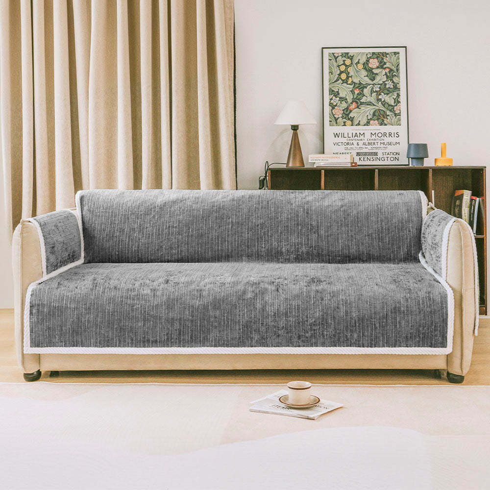 All-Season Striped Pet Rug Furniture Protector with Armrest Sofa Cover - Keep Still