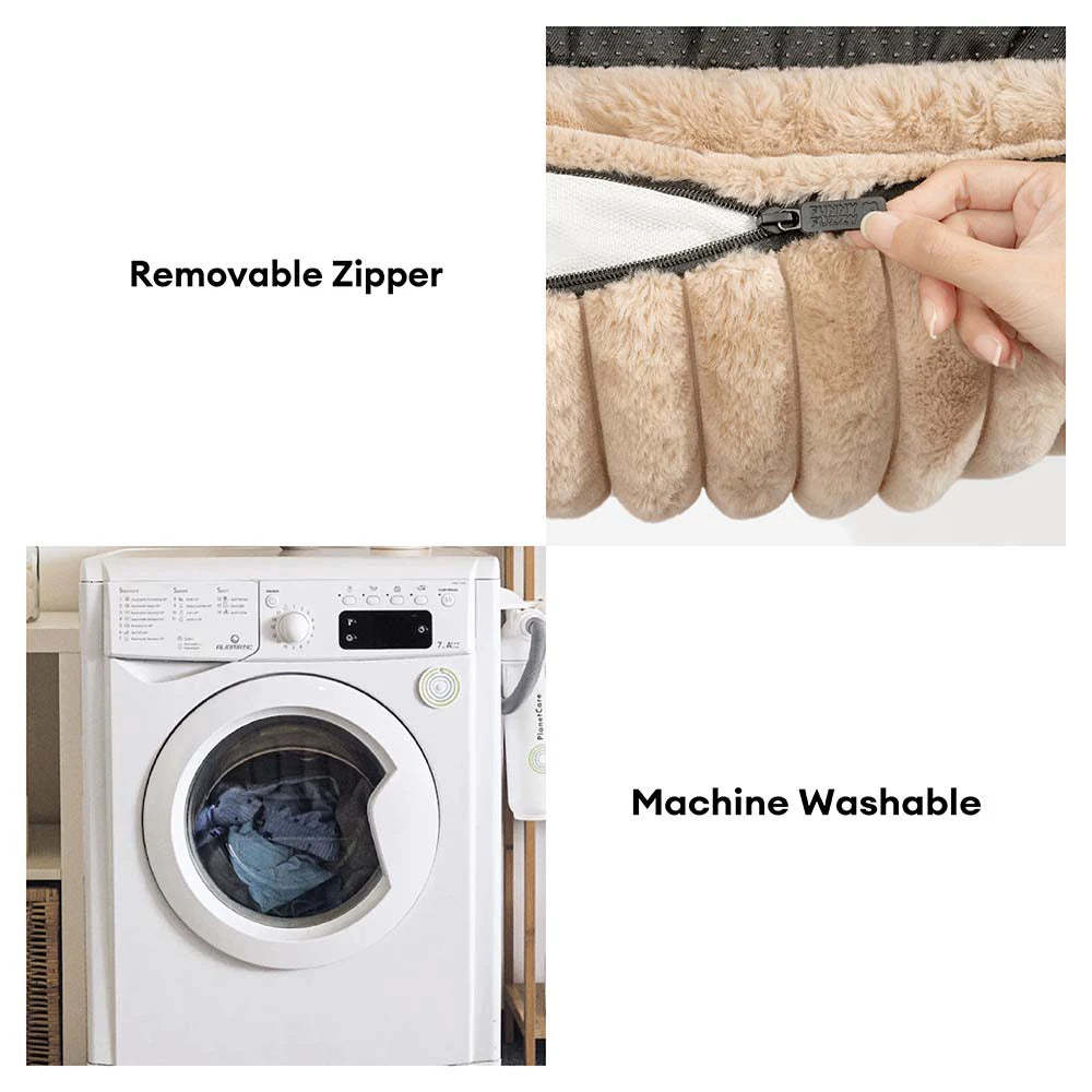 Plush Warmth Removable Orthopaedic Wedge Bolster Dog Sofa Bed - CosySlope