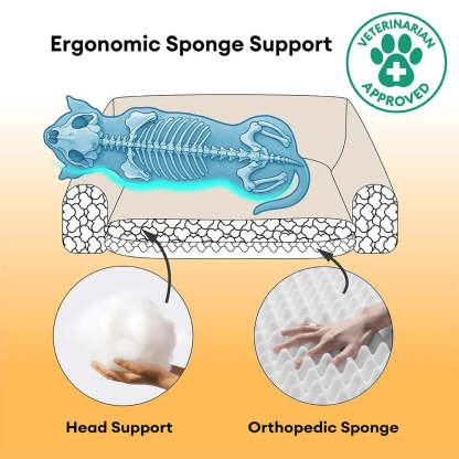 Plush Warmth Removable Orthopaedic Wedge Bolster Dog Sofa Bed - CosySlope