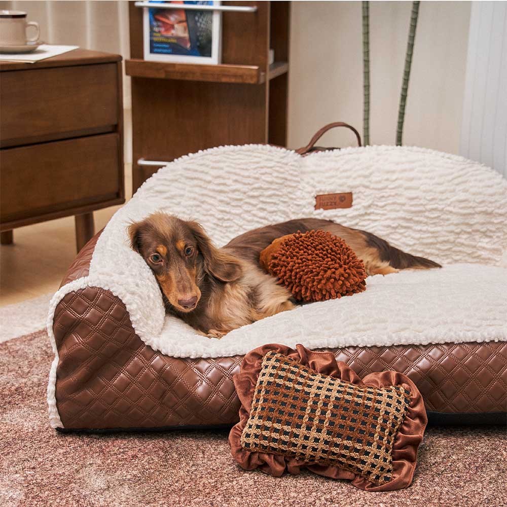 Classic Cosy Cushioning Pillow Bolster Dog Sofa Bed - Couch Potato