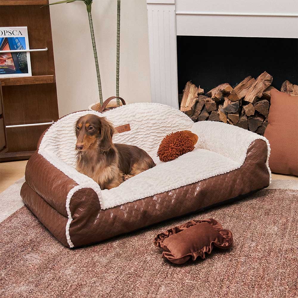 Classic Cosy Cushioning Pillow Bolster Dog Sofa Bed - Couch Potato