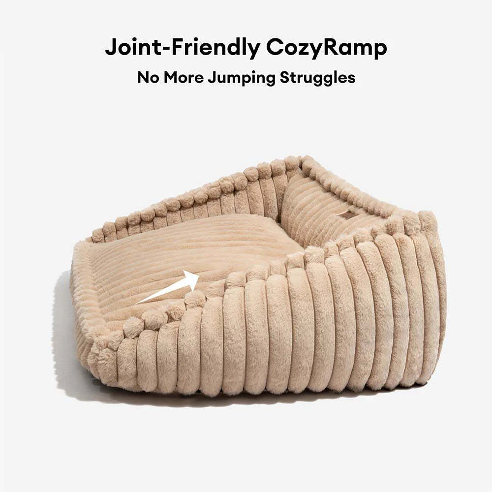 Plush Warmth Removable Orthopaedic Wedge Bolster Dog Sofa Bed - CosySlope